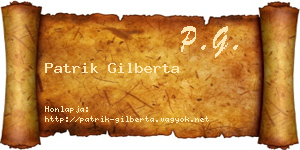 Patrik Gilberta névjegykártya